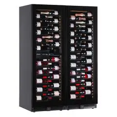 VETRINA REFRIGERATA PER VINO - Mod. EY355I3VD NL - VENTILATA - TEMPERATURA +2°/+20°C / +2°/+12°C / +12°/+20°C - N. 2 PORTE IN VETRO - STRUTTURA IN LAMIERA VERNICIATA NERA - CAPACITA' LORDA Lt. 872 - POTENZA W 260 - ALIMENTAZIONE 220/50Hz MONOFASE - DIMENS