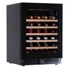 VETRINA REFRIGERATA PER VINO - Mod. EY51I1VD NL - VENTILATO - TEMPERATURA °C +2/+20 - N. 1 PORTA IN VETRO - STRUTTURA IN LAMIERA PREVERNICIATA - CAPACITA' LORDA Lt. 150 - CAPACITA' NETTA Lt. 145 - POTENZA W 95 - ALIMENTAZIONE 220/50Hz MONOFASE - DIMENSION