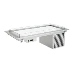 VASCA ESPOSITIVA DA INCASSO REFRIGERATA - MOD DROP IN PR - PER PIATTI PRONTI - TEMPERATURA °C +2/+10 - ALIMENTAZIONE MONOFASE V 230/1/50 Hz - REFRIGERAZIONE STATICA