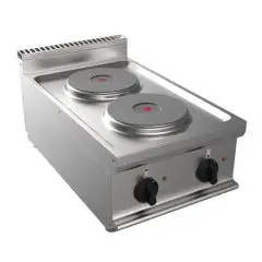 Piano cottura elettrico 2 piastre tonde Allforfood G7GWEV2DD linea SIMPLE