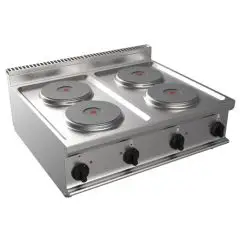Piano cottura elettrico 4 piastre tonde Allforfood G7GWEV4DD linea SIMPLE