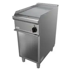 Fry Top elettrico professionale piastra rigata in acciaio Allforfood G7NUP1DCT linea SIMPLE