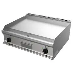 Fry Top elettrico professionale da banco piastra liscia in acciaio Allforfood G7NUP2DDN linea SIMPLE