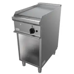 Fry Top a gas professionale piastra rigata in acciaio Allforfood G7NUQ1DCT linea SIMPLE