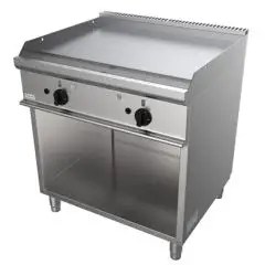 Fry Top a gas professionale piastra liscia in acciaio Allforfood G7NUQ2DCN linea SIMPLE