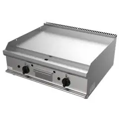 Fry Top a gas professionale da banco piastra liscia in acciaio Allforfood G7NUQ2DDN linea SIMPLE