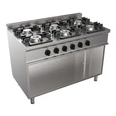 Cucina a gas 6 fuochi Allforfood G7NURG6DC3M3G linea SIMPLE