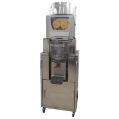 SPREMIAGRUMI AUTOMATICO REFRIGERATO - IN ACCIAIO INOX - Mod. FREEZER - CON CONTENITORE REFRIGERATO +1/+8°C - CAPACITA' 20/25 spremute al minuto - VOLUME FRUTTA max Ø mm 80 - NORMA CE