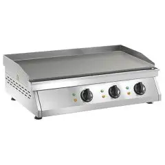 Fry Top elettrico professionale da banco piastra liscia in acciaio Amitek FT3L