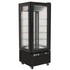Espositore refrigerato verticale in lamiera verniciata ventilato con temperatura negativa e capacità Lt 431 Forcar G-LDC65LB