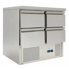 Saladette e tavolo refrigerato in acciaio inox Forcold G-S901-4D-FC