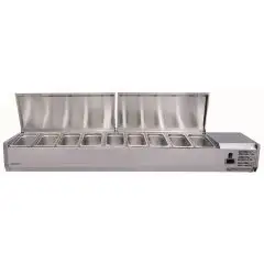 Espositore porta ingredienti refrigerato con coperchio per bacinelle GN 1/3 Forcar VRXSS 1/3