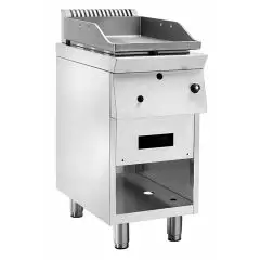 Fry Top a gas professionale piastra 1/2 liscia 1/2 rigata in acciaio Allforfood E730/7 linea DLN