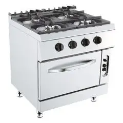 Cucina a gas 4 fuochi con forno a gas Allforfood K7S210N linea ANIS