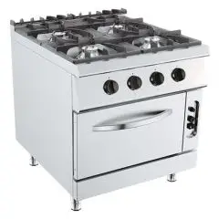 Cucina a gas 4 fuochi con forno a gas Allforfood K9S210N linea ANIS