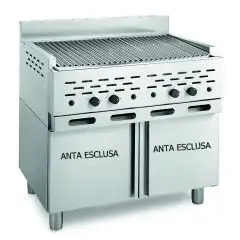 GRIGLIE PIETRA LAVICA - MOD. 2100/R2P - VERSIONE MONOBLOCCO A GIORNO - POTENZA Kw/h 22,52 - ALIMENTAZIONE METANO-GPL - DIM. cm L 89 x P 70 x h 85 - NORMA CE