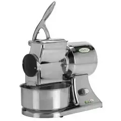 GRATTUGIA - MOD. GRAGS1 - ALIMENTAZIONE V 230/50Hz MONOFASE - POTENZA Kw 0,75 (1,0 Hp) - PRODUZIONE ORARIA Kg 70 - DIM. cm L 22 X P 38 X h 38 - NORMA CE
