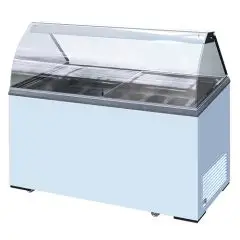 VETRINA GELATERIA - Mod. KEG 7 - TEMPERATURA -13°/-23° C - CAPACITA' Lt 381 - DIMENSIONI cm. L 130,5 x P 63,5 x h 124 - PESO Kg. 105 - NORMA CE