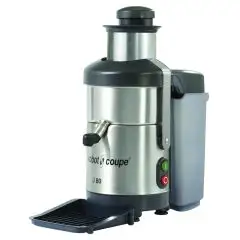 CENTRIFUGA - Mod. J 80 - Conserva le vitamine e non riscalda gli alimenti - Velocità costante 3000 giri/min - Produzione fino a 120 litri/h - Potenza W 700 - Alimentazione monofase 230V - Dimensioni cm L 23,5 x P 53,8 x 50,6 h