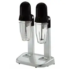 Frullatore per frappè - Mod FANO SASSONIA VV - Con variatore di velocità - 2 bicchieri in tritan lt 0,55 x 2 - Alimentazione 230V monofase - Potenza W 100 + 100 - Dimensioni cm L 30 X P 19,5 X h 48,5