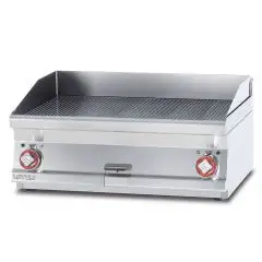 Fry Top elettrico professionale da banco piastra rigata in acciaio Allforfood FTRT/68ET linea ELLE