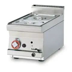 BAGNOMARIA TOP A GAS - MOD. BMT/64G - N. 1 vasca x  GN 1/2 + GN 1/3  H15 - Dimensioni: cm L 40 x P 60 x H 28 - Norma CE