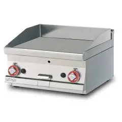 Fry Top a gas professionale da banco piastra liscia in acciaio Allforfood FTLT/66G linea ELLE
