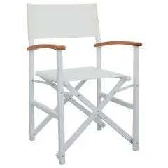 SEDIA CON BRACCIOLI - MOD. MC1415 - STRUTTURA PIEGHEVOLE IN ALLUMINIO VERNICIATO - TESSUTO IN TEXTILENE - ALTEZZA SEDUTA cm 45 - PER USO ESTERNO - DIM. cm L 45 x P 45 x h 90 - NORMA CE