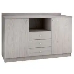 MOBILE DI SERVIZIO DA SALA - MOD. ML3204SS - Struttura e pannelli in nobilitato - N. 2 sportelli - N. 3 cassetti - N. 1 vano interno - Dim. cm L 136 x P 48 x h 95