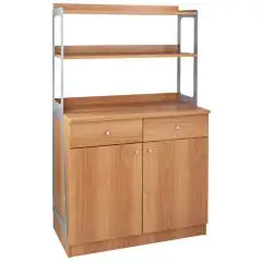 MOBILE DI SERVIZIO DA SALA - MOD. ML3212SS - Struttura e pannelli in nobilitato - N. 2 sportelli - N. 2 cassetti - Mensole a giorno - Dim. cm L 90 x P 48 x h 155