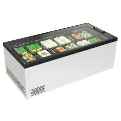 ISOLA PANORAMICA - MOD. OASI 200 MW - REFRIGERAZIONE STATICA - SBRINAMENTO MANUALE - CAPACITA' Lt. 783 - TEMPERATURA +5°/-25°C - DIM. cm. L 204,4 x P 96,4 x h 82,6