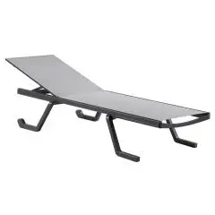 Lettino da sole - Mod PODIO - Struttura in acciaio tecnopolimero e alluminio - Per uso esterno - Dimensioni cm L 190 x P 72 x H 32,5