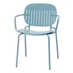 POLTRONA SI-SI BARCODE CON BRACCIOLI - MOD. 2507 - TELAIO DIAM. ø mm. 20 IN ACCIAIO ZINCATO E VERNICIATO - PER USO INTERNO ED ESTERNO - IMPILABILE - DIM. cm L 62 x P 55 x H 80 - NORMA CE