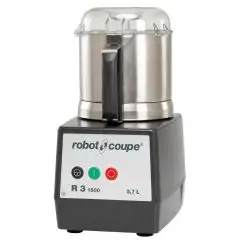 CUTTER DA BANCO - Mod. R 3 1500 - Capacità vasca in ACCIAIO INOX lt 3,7 - Capacità coperti da 10 a 30 - Potenza W 650 - Dimensioni cm L 21 x P 32 x 40h