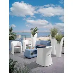 SALOTTO DA GIARDINO - MOD. BREEZE - STRUTTURA IN POLIETILENE - NORMA CE