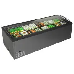 ISOLA PANORAMICA - MOD. SARDINIA 250 AGV - REFRIGERAZIONE STATICA - SBRINAMENTO AUTOMATICO - COMPRESSORE A GIRI VARIABILI - CAPACITA' Lt. 1015 - TEMPERATURA +5°/-25°C - DIM. cm. L 254,4 x P 96,4 x h 89,5