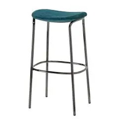 SGABELLO TRICK POP - MOD. 2538 - TELAIO DIAM. ø mm 20 VERNICIATO TORTORA, VERNICIATO TERRACOTTA O VERNICIATO VERDE OLIVA - SEDUTA IMBOTTITA - PER USO INTERNO - ALTEZZA SEDUTA cm 75 - DIM. cm L 45 x P 35 x H 75 - NORMA CE