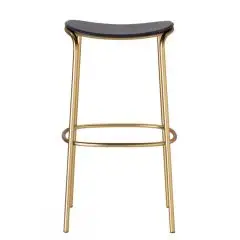 SGABELLO TRICK WOOD - MOD. 2536 - TELAIO DIAM. ø mm 20 VERNICIATO ANTRACITE - SEDUTA IN LEGNO - PER USO INTERNO - ALTEZZA SEDUTA cm 75 - DIM. cm L 45 x P 35 x H 75 - NORMA CE