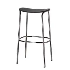 SGABELLO TRICK WOOD - MOD. 2537 - TELAIO DIAM. ø mm 20 VERNICIATO ANTRACITE - SEDUTA IN LEGNO - PER USO INTERNO - ALTEZZA SEDUTA cm 65 - DIM. cm L 45 x P 35 x H 65 - NORMA CE