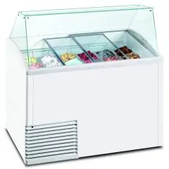 VETRINA GELATERIA - MOD. SL 510 ICE - TEMPERATURA -15°/-20° C - CAPACITA' Lt 431 - DIMENSIONI cm. L 134,1 x P 72,5 x h 123,5 - PESO Kg. 103 - NORMA CE