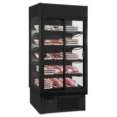 ESPOSITORE MURALE PER SALUMI E LATTICINI - MOD. SUPER SUNNY 14 GLASS SD B - CAPACITA' LT. 940 - TEMPERATURA 0°/+10°C - VENTILATO - DIMENSIONI cm. L 133,5 x P 73,7 x h 198,7 - Norma CE