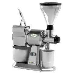 MACINACAFFE' MACINAPEPE E GRATTUGIA - MOD. MCMPGR CGT - PRODUZIONE ORARIA CAFFE'/FORMAGGIO Kg 10/50 - ALIMENTAZIONE V 400/50-60Hz TRIFASE - POTENZA Kw 0,75 (0,1 Hp) - DIM. Cm L 26 x P 50 x h 65 - NORMA CE