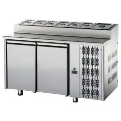 Tavolo refrigerato in acciaio inox Tecnodom TF02MIDGNSK