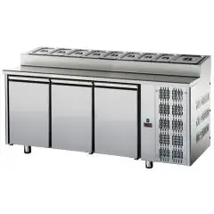 Tavolo refrigerato in acciaio inox Tecnodom TF03MIDGNSK