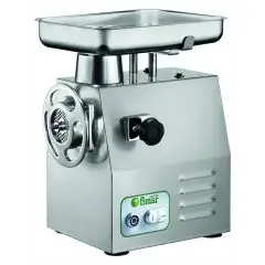 TRITACARNE PROFESSIONALE 22 RGE (gruppo macinazione estraibile) - Gruppo macinazione alluminio - Potenza hp 1,5 - 1100W 230V Monofase - Produzione oraria Kg/h 200-300