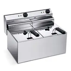 Friggitrice elettrica professionale da banco Allforfood DORI 8X2 MN