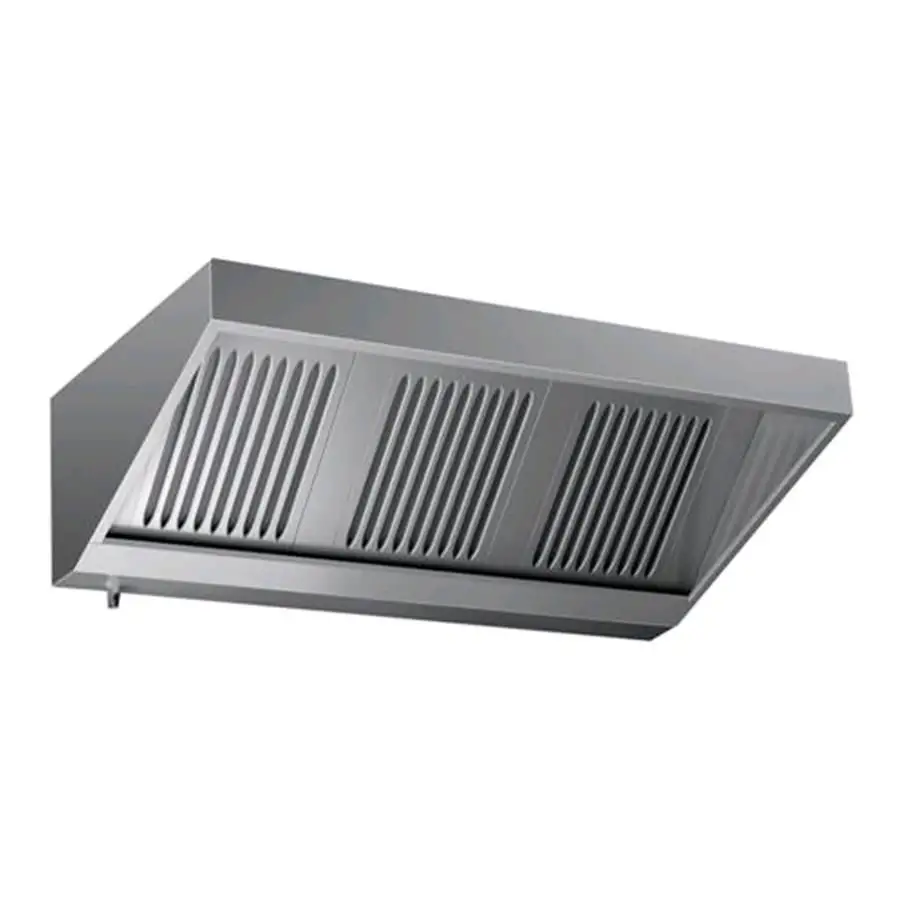Cappa a parete tipo snack in acciaio inox AISI 304 (senza motore) - filtri a labirinto