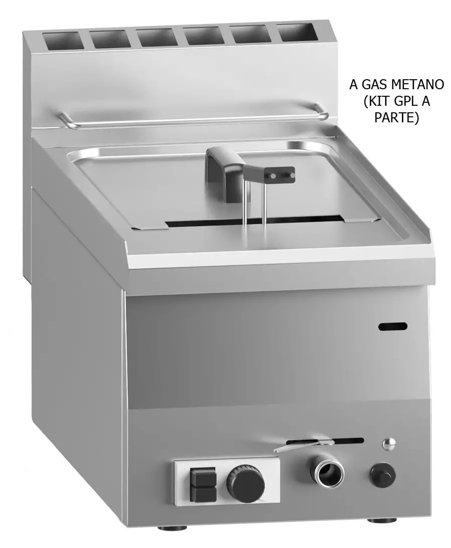 Friggitrice A Gas Professionale Da Banco 20 Litri - Per Patatine, Pesce E Frittura, Controllo Temperatura Indipendente