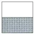 Finitura telaio colore bianco, finitura rete colore grigio