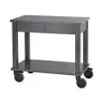 Carrello Con Cassetto Rovere Scuro - ABERT Linea LUX - Dimensioni cm 90x49 - Altezza cm 80 - Imballo confezione da n. 1 Unità